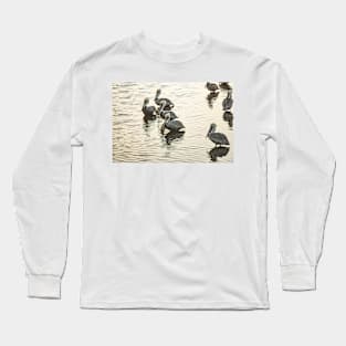 Group of Brown Pelicans Long Sleeve T-Shirt